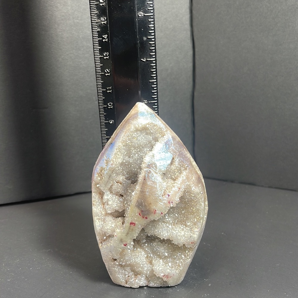 Druzy Moonstone Agate Flame 388g - Picture 8 of 8